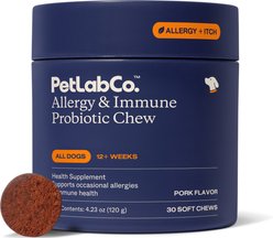 PetLab Co. Allergy & Immune Probiotic Chew Supplement for Dogs, 30 count
