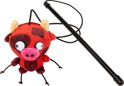 FuzzYard Moo-Hammad Ali Plush Cat Toy with Catnip, Red