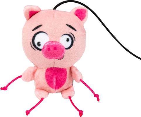 Show full view: FuzzYard Snoop Hogg Plush Cat Toy with Catnip, Pink slide 3 of 3