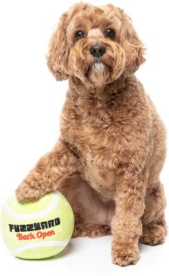 Show full view: FuzzYard Tennis Ball Squeaky Plush Dog Toy, Yellow slide 2 of 4