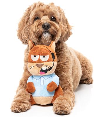 Show full view: FuzzYard Telemarketer Tom Squeaky Plush Dog Toy, Blue slide 4 of 6