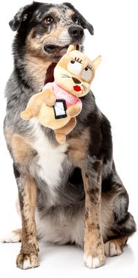 Show full view: FuzzYard #Ashleigh Squeaky Plush Dog Toy, Pink slide 4 of 7