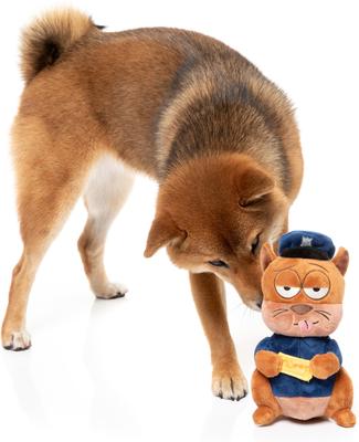 Show full view: FuzzYard Curbside Carl Squeaky Plush Dog Toy, Blue slide 5 of 6