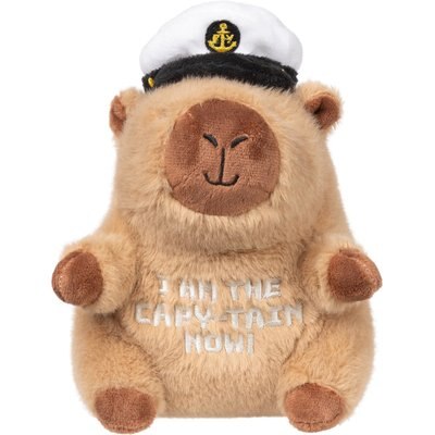 FuzzYard FuzzYard CAPY-TAIN Squeaky Plush Dog Toy, Brown