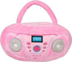 FuzzYard Portable Cd Player Squeaky Plush Dog Toy, Pink