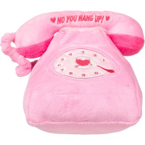 FuzzYard You Hang Up Landline Squeaky Plush Dog Toy, Pink