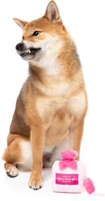 Show full view: FuzzYard Better Than You Parfum Squeaky Plush Dog Toy, Pink slide 4 of 5