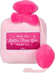 FuzzYard Better Than You Parfum Squeaky Plush Dog Toy, Pink