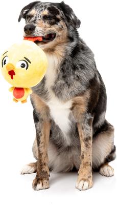 Show full view: FuzzYard Hen Diesel Squeaky Plush Dog Toy, Yellow slide 2 of 5