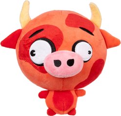 FuzzYard Moo-Hammad Ali Squeaky Plush Dog Toy, Red slide 1 of 5