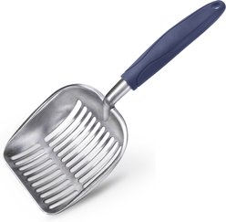 WePet Flat Aluminum Alloy Cat Litter Scooper, Blue, Large slide 1 of 7