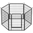 Show in main carousel: Yafylly 31.7-in Heavy Duty Metal Dog Playpen, Black, Black, 6-panel slide 3 of 5