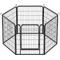 Show in main carousel: Yafylly 31.7-in Heavy Duty Metal Dog Playpen, Black, Black, 6-panel slide 3 of 5