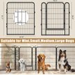 Show in main carousel: Yafylly 31.7-in Heavy Duty Metal Dog Playpen, Black, Black, 6-panel slide 4 of 5