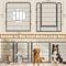 Show in main carousel: Yafylly 31.7-in Heavy Duty Metal Dog Playpen, Black, Black, 6-panel slide 4 of 5