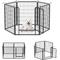 Show in main carousel: Yafylly 31.7-in Heavy Duty Metal Dog Playpen, Black, Black, 6-panel slide 2 of 5