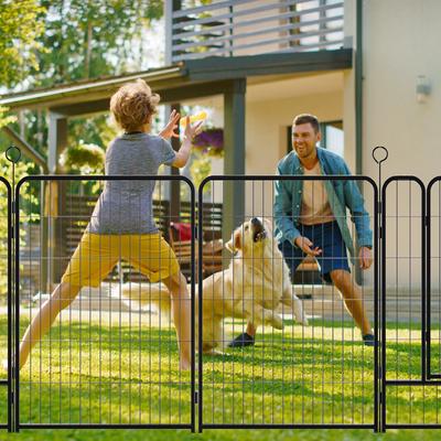 Show full view: Yafylly 16 Panel Indoor/Outdoor Heavy Duty Metal Dog Playpen, Black slide 5 of 5