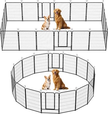 Show full view: Yafylly 16 Panel Indoor/Outdoor Heavy Duty Metal Dog Playpen, Black slide 2 of 5