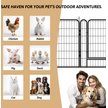 Show in main carousel: Yafylly 39.37-in Heavy Duty Metal Dog Playpen, Black, Black, 6-panel slide 5 of 5