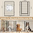 Show in main carousel: Yafylly 39.37-in Heavy Duty Metal Dog Playpen, Black, Black, 6-panel slide 4 of 5