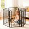 Show in main carousel: Yafylly 39.37-in Heavy Duty Metal Dog Playpen, Black, Black, 6-panel slide 1 of 6