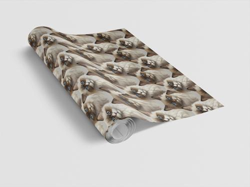 Show full view: London Penny Soft as a Ragdoll Wrapping Paper, Glossy, 6-ft roll slide 3 of 5