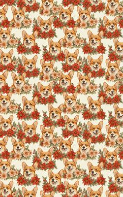 Show full view: London Penny A Very Merry Corgi Christmas Wrapping Paper, Matte, 6-ft roll slide 4 of 4