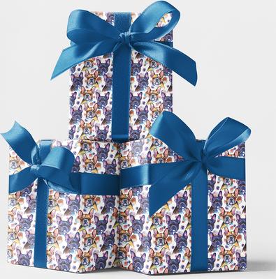 Show full view: London Penny French Bulldog Oui, Oui Wrapping Paper, Glossy, 15-ft roll slide 3 of 4