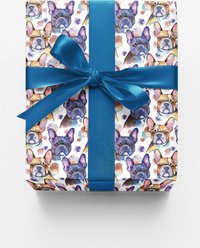 London Penny French Bulldog Oui, Oui Wrapping Paper, Glossy, 15-ft roll