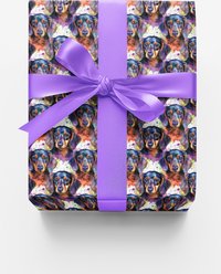 London Penny The Dashing Dachshund Wrapping Paper, Glossy, 6-ft roll