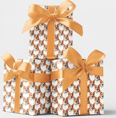 Show full view: London Penny Corgi Wiggle Wrap Wrapping Paper, Glossy, 6-ft roll slide 4 of 5