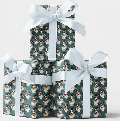 Show full view: London Penny Australian Shepherd Your Heart Wrapping Paper, Glossy, 6-ft roll slide 3 of 5