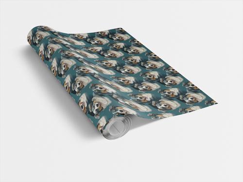 Show full view: London Penny Australian Shepherd Your Heart Wrapping Paper, Glossy, 6-ft roll slide 2 of 5