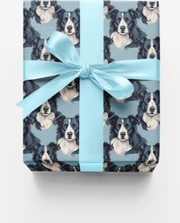 London Penny The Border Collie Look Wrapping Paper, Glossy, 6-ft roll