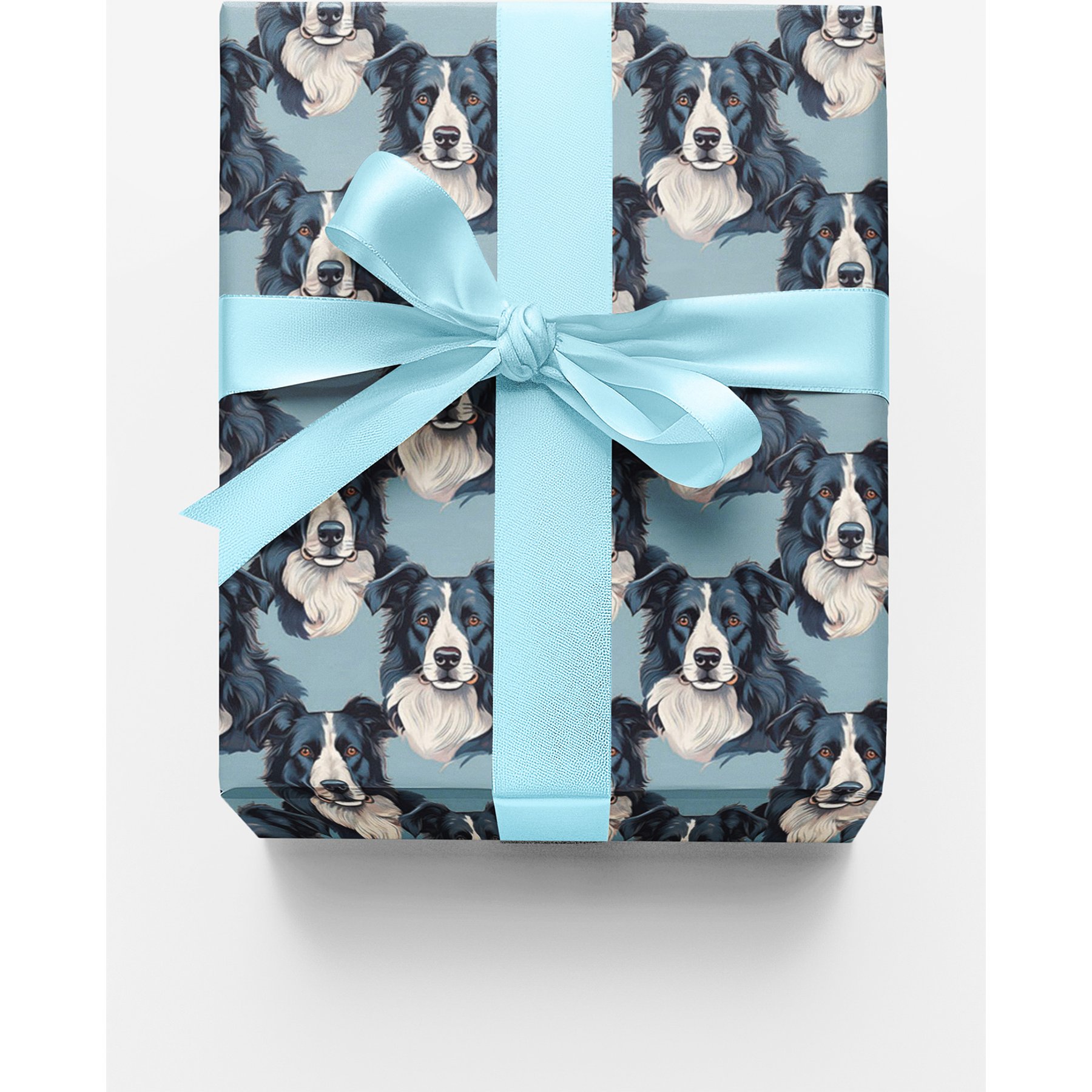 London Penny The Border Collie Look Wrapping Paper, Matte, 15-ft roll