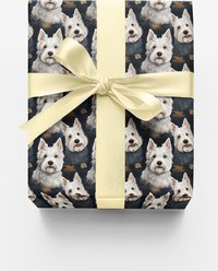London Penny Westie Wonders Wrapping Paper, Glossy, 6-ft roll