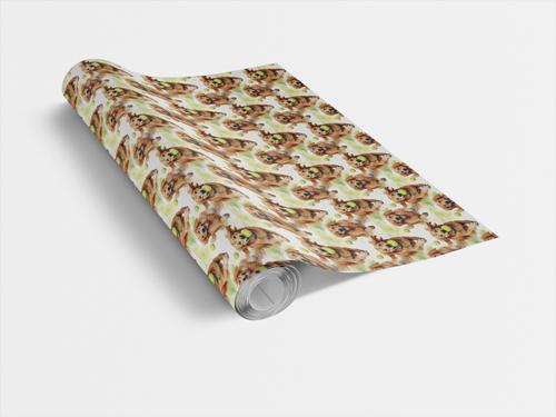 Show full view: London Penny Golden Playtime Wrapping Paper, Glossy, 6-ft roll slide 3 of 5