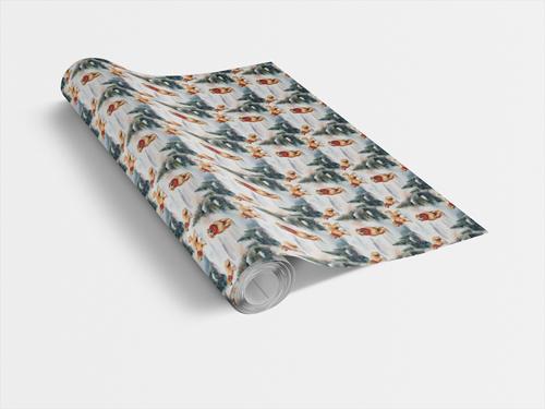 Show full view: London Penny Golden Flurries Wrapping Paper, Glossy, 6-ft roll slide 3 of 5