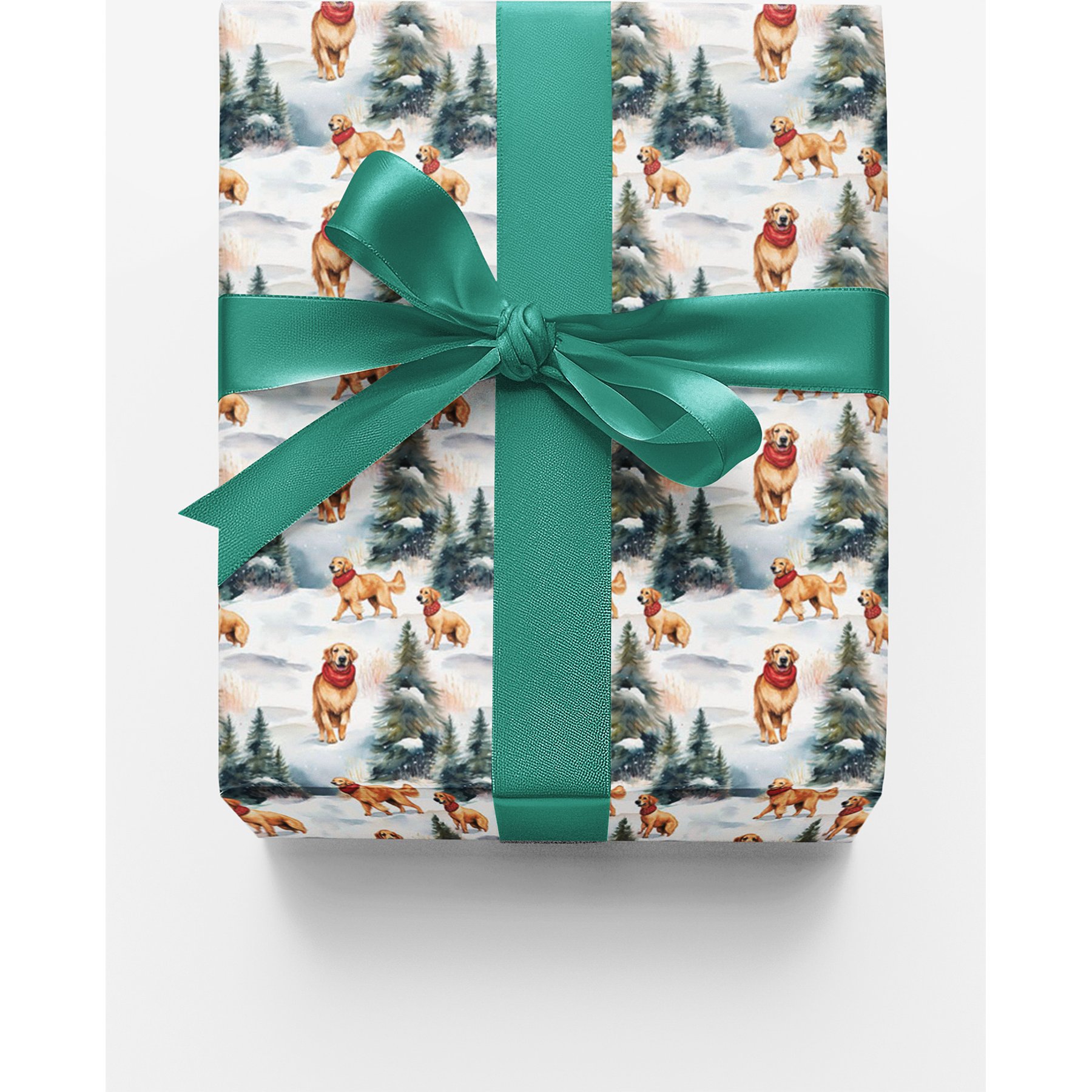London Penny Golden Flurries Wrapping Paper, Matte, 15-ft roll