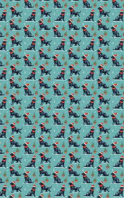 Show full view: London Penny Howliday Retriever Cheer Wrapping Paper, Matte, 15-ft roll slide 5 of 5