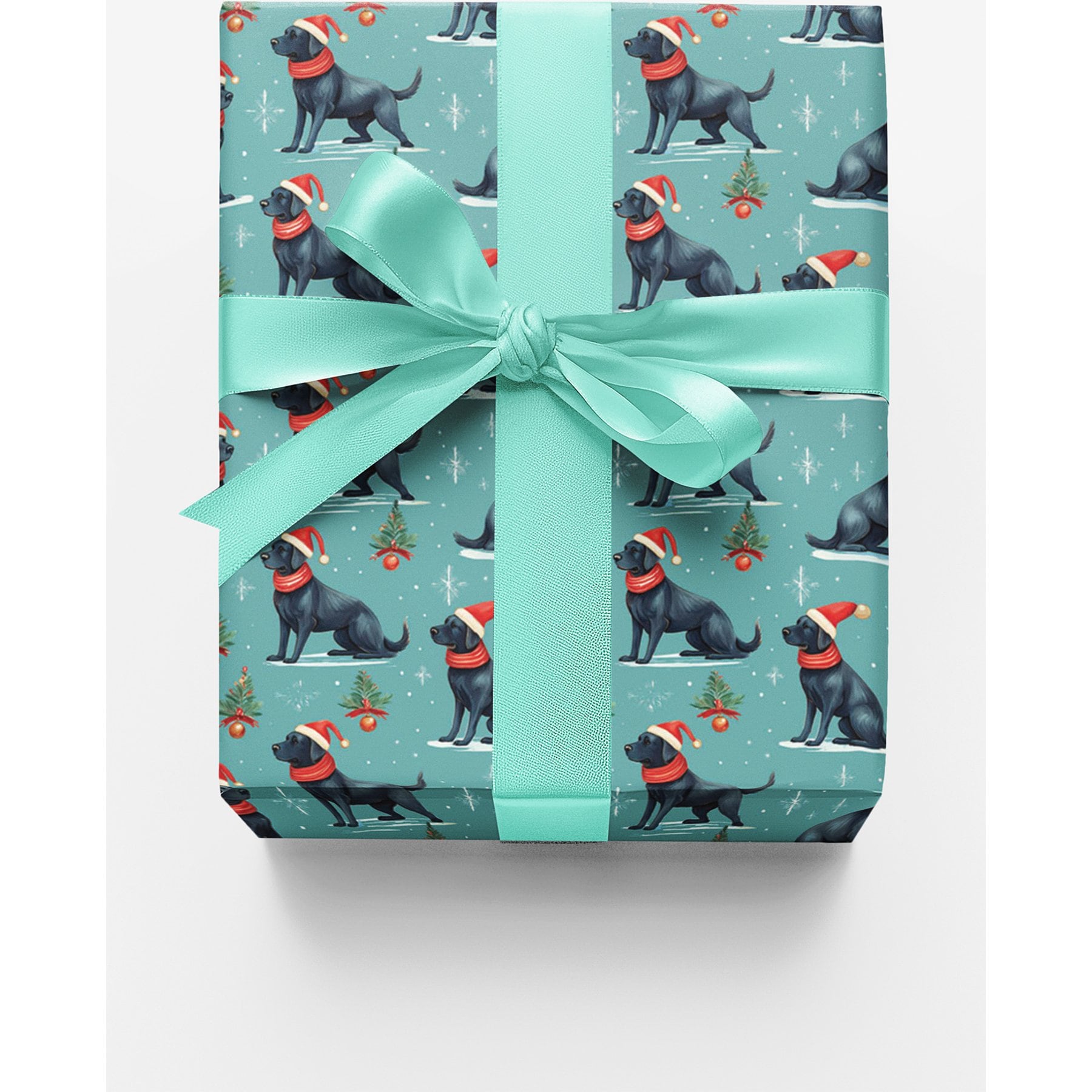 London Penny Howliday Retriever Cheer Wrapping Paper, Matte, 15-ft roll