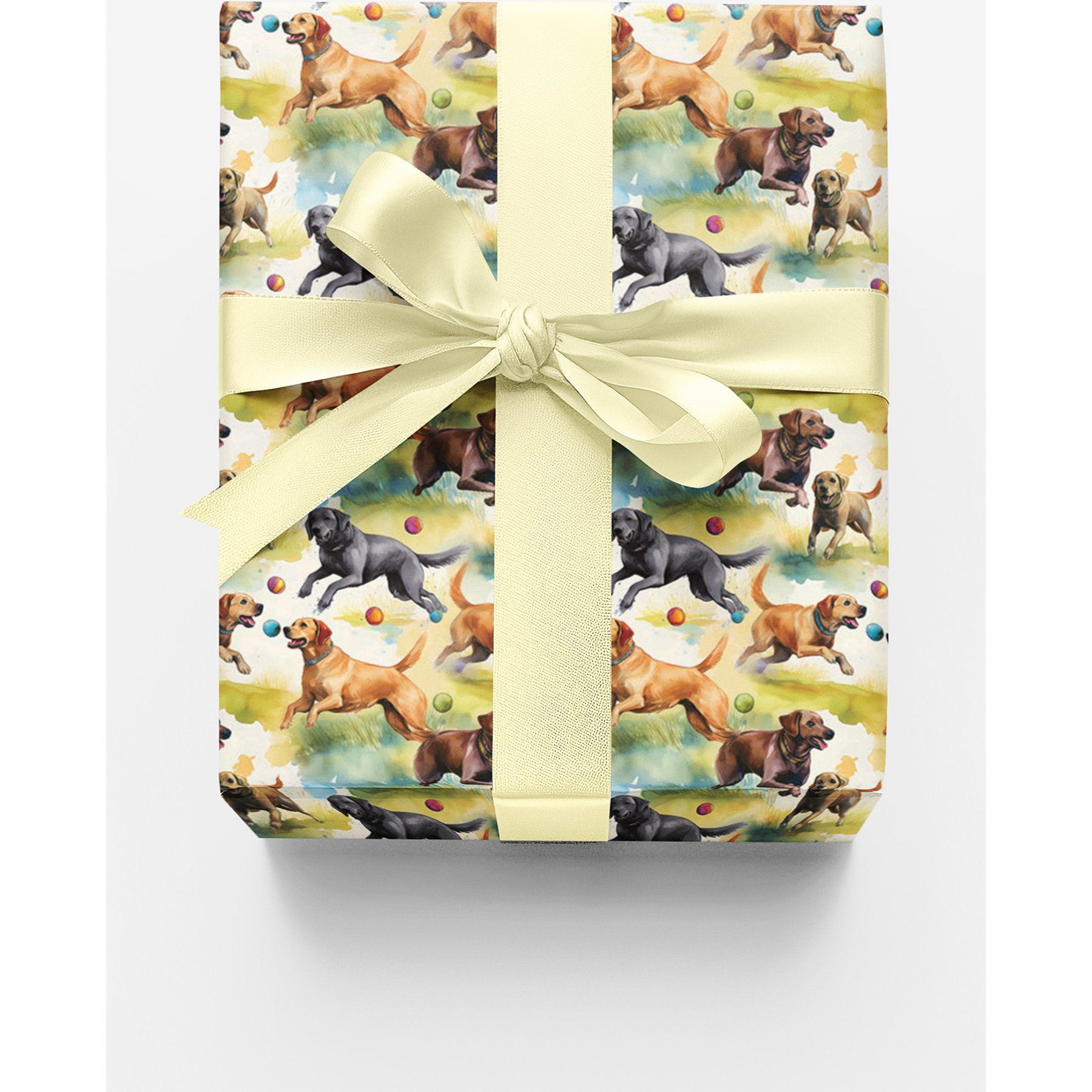 London Penny Lab's Bounding Pounce Wrapping Paper, Matte, 15-ft roll