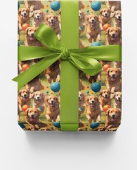 London Penny Golden Trot Wrapping Paper, Glossy, 6-ft roll