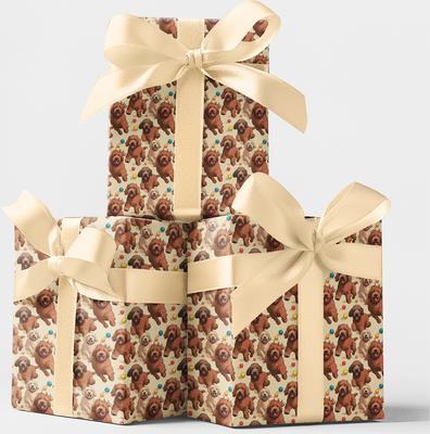 Show full view: London Penny Doodle Frolics Wrapping Paper, Glossy, 6-ft roll slide 3 of 4