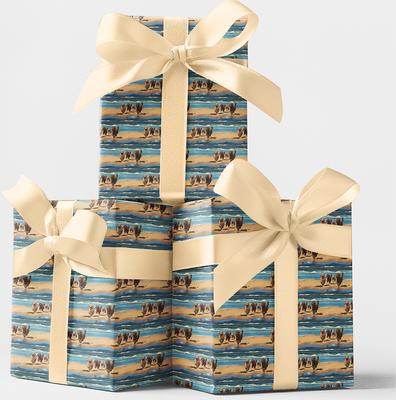 Show full view: London Penny Seaside Doodle Dash Wrapping Paper, Glossy, 6-ft roll slide 4 of 5