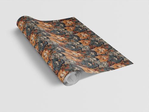 Show full view: London Penny Tiny Tabby Cat Tumbles Wrapping Paper, Glossy, 6-ft roll slide 2 of 4
