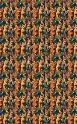 Show full view: London Penny Tabby Cat Chasing Wrapping Paper, Glossy, 6-ft roll slide 5 of 5