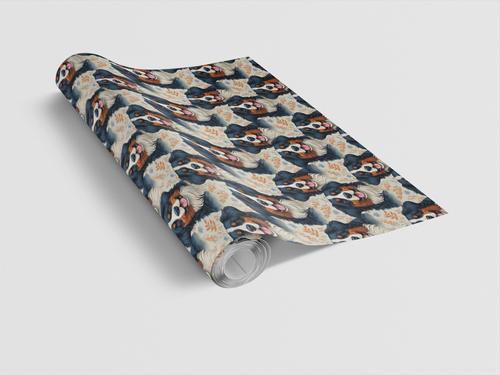 Show full view: London Penny Bernese in the Breez Wrapping Paper, Glossy, 6-ft roll slide 2 of 4