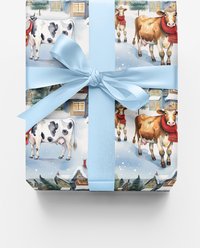 Lodon Penny Tinsel Town Cows Wrapping Paper, Glossy, 15-ft roll
