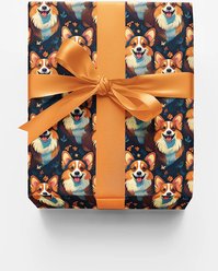 London Penny Crown & Corgi Wrapping Paper, Glossy, 6-ft roll slide 1 of 4